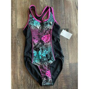NWT ZeroXposur Dragon Fruit Racer Back Girls Swimsuit Size 7/8 MSRP $54